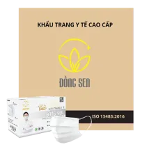 Khẩu Trang Y Tế 4 Lớp Đồng Sen Vip Trắng